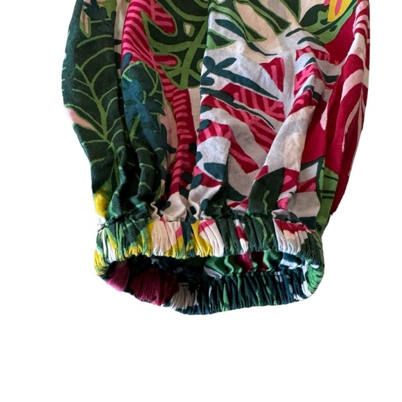 Boden Heather Parrot Print Blouse Size 2 Palm Leaf Paradise Jungle Long Sleeve - Picture 11 of 16